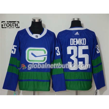 Vancouver Canucks Hockeydrakt Thatcher Demko 35 Alternate Adidas 2019-2020 Blå Authentic - Barn